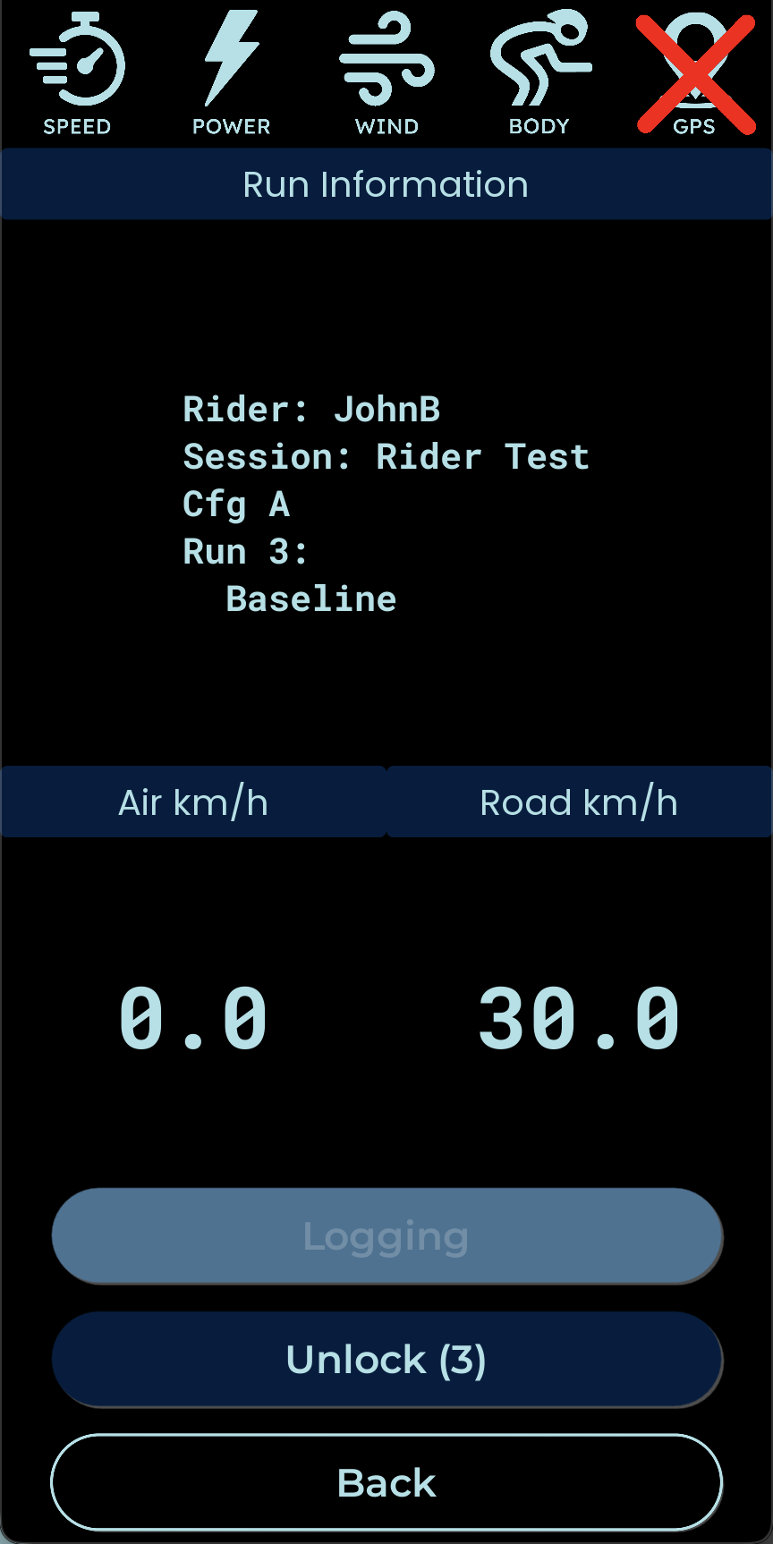 Nimbus logging screen